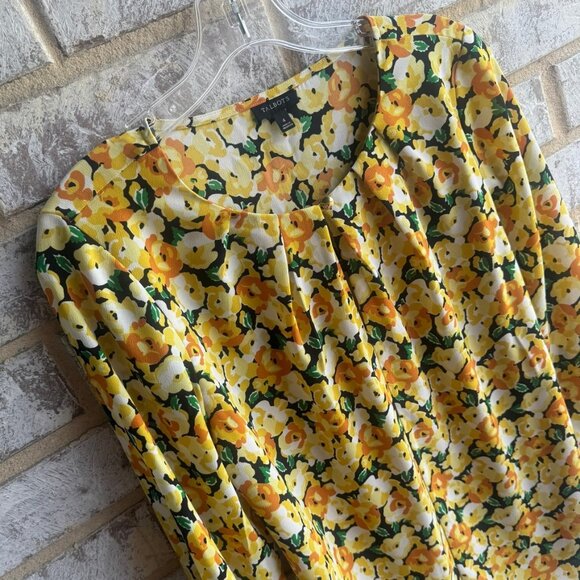 Talbots 3/4 Sleeve Keyhole Front Colorful Floral Blouse Women's Size 4 - Picture 5 of 8